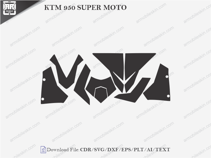 KTM 950 SUPER MOTO (2005 – 2007) PPF Cutting Template