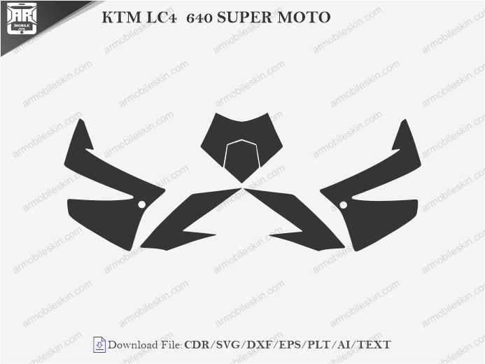 KTM LC4 640 SUPER MOTO PPF Cutting Template