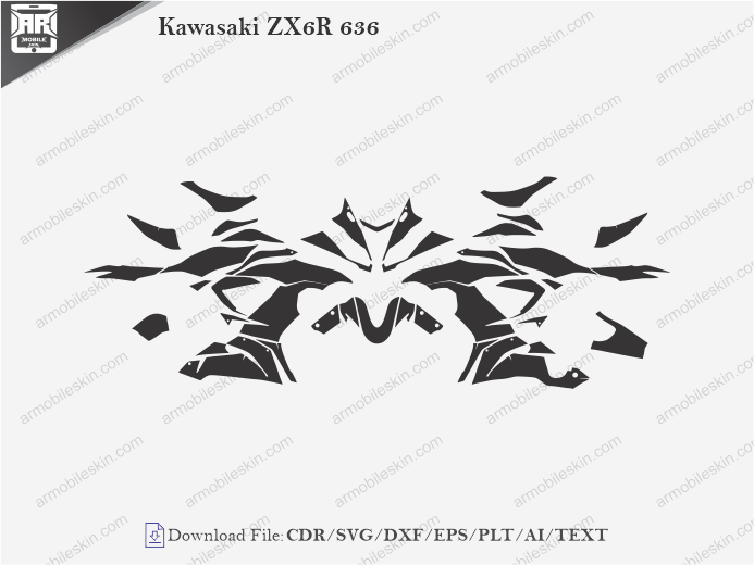 Kawasaki ZX6R 636 Wrap Skin Template