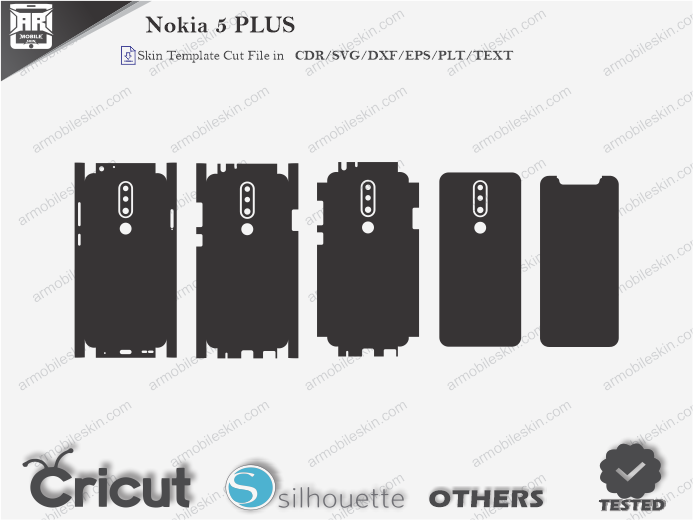 Nokia 5 PLUS Skin Template Vector