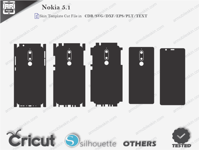 Nokia 5.1 Skin Template Vector