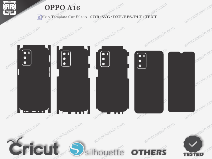 OPPO A16 Skin Template Vector