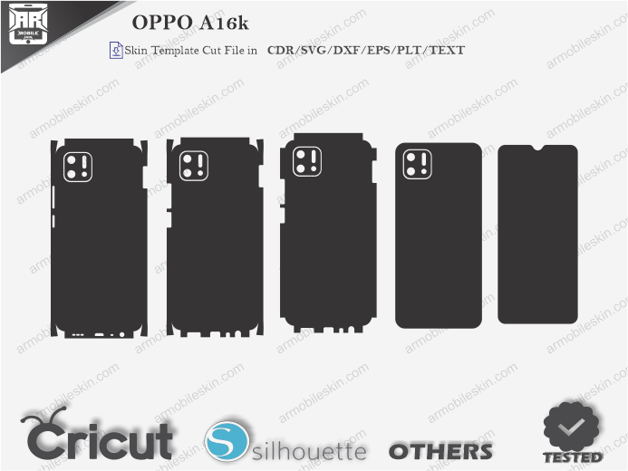 OPPO A16k Skin Template Vector