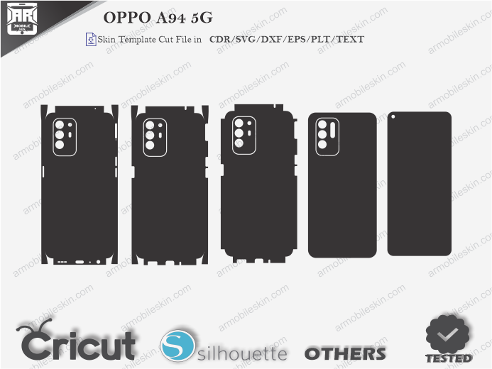 OPPO A94 5G Skin Template Vector