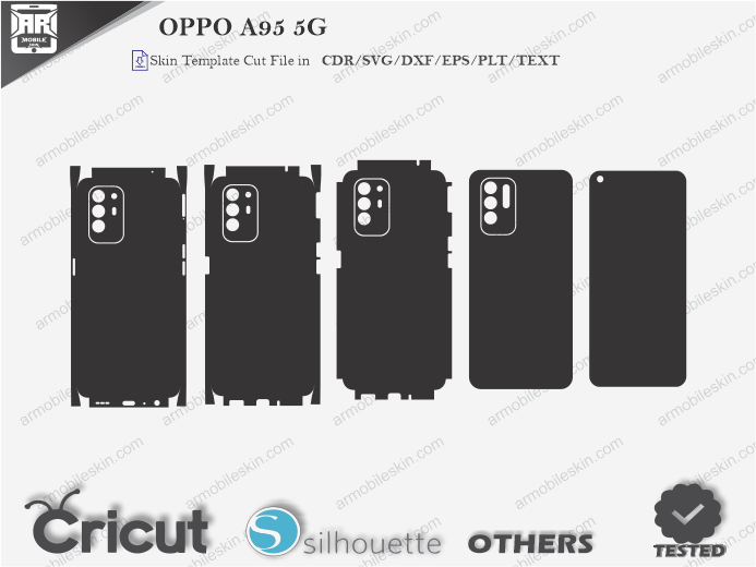 OPPO A95 5G Skin Template Vector