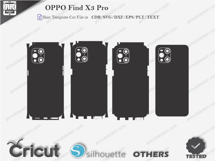 OPPO Find X3 Pro Skin Template Vector