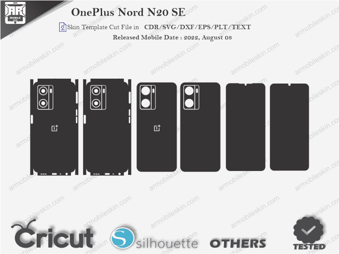 OnePlus Nord N20 SE Skin Template Vector