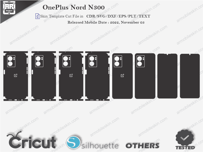 OnePlus Nord N300 Skin Template Vector
