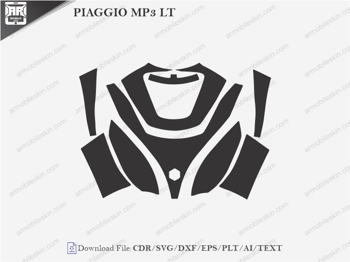 PIAGGIO MP3 LT PPF Cutting Template