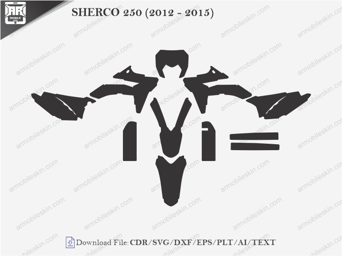 SHERCO 250 (2012 - 2015) Vinyl Wrap Template