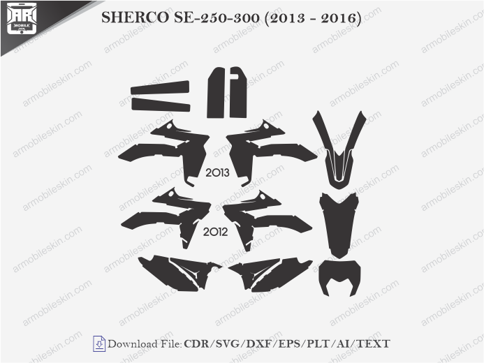 SHERCO SE-250-300 (2013 - 2016) Vinyl Wrap Template