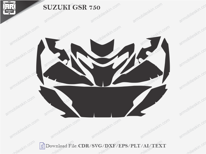 SUZUKI GSR 750 (2011) PPF Cutting Template
