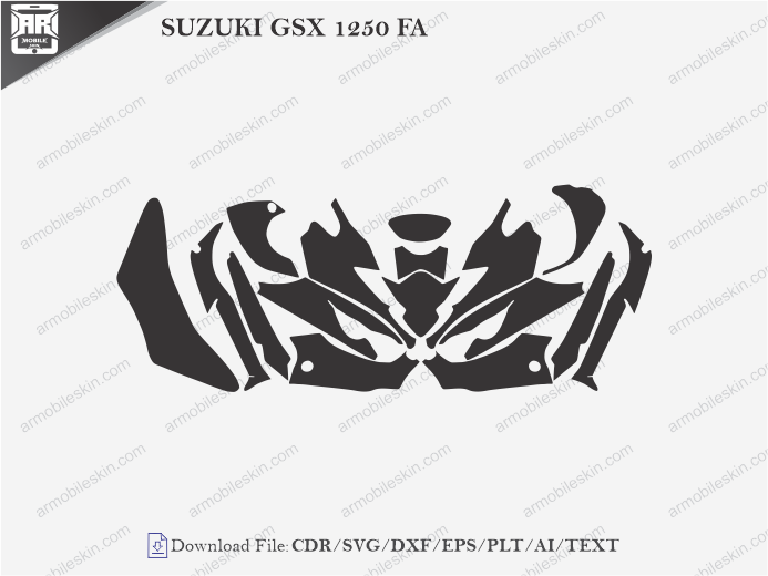 SUZUKI GSX 1250 FA (2010) PPF Cutting Template
