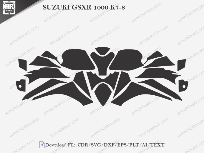 SUZUKI GSXR 1000 K7-8 PPF Template