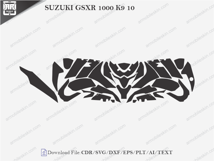 SUZUKI GSXR 1000 K9 10 PPF Cutting Template