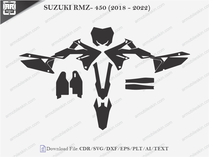 SUZUKI RMZ- 450 (2018 – 2022) Wrap Skin Template