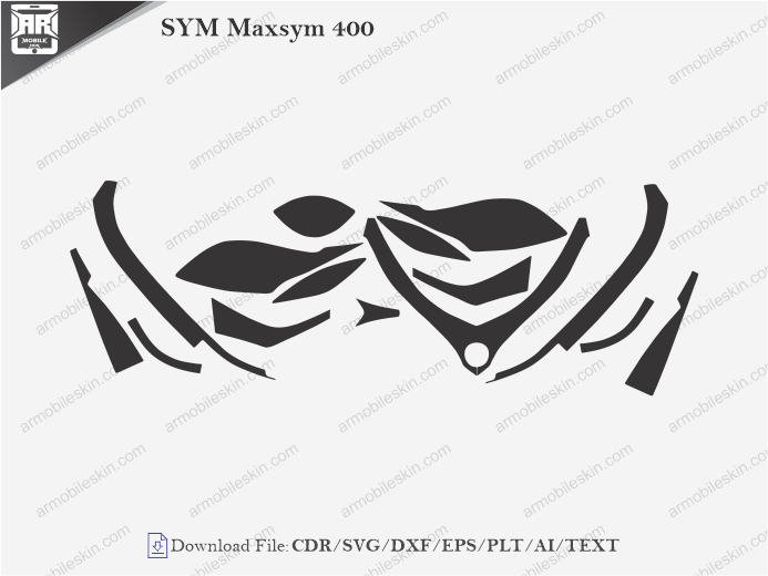 SYM Maxsym 400 PPF Cutting Template