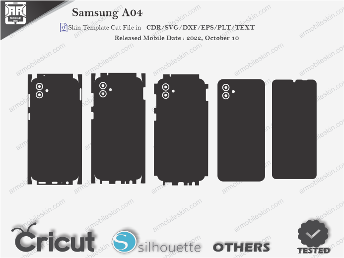 Samsung A04 Skin Template Vector