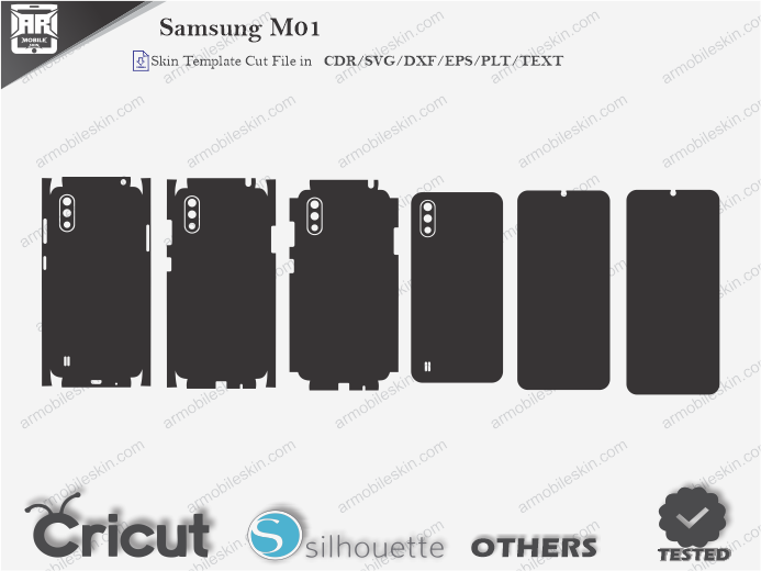 Samsung M01 Skin Template Vector