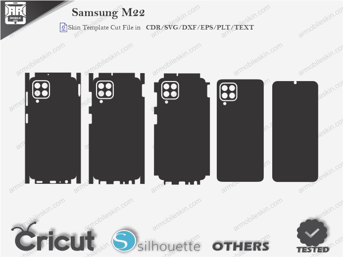 Samsung M22 Skin Template Vector