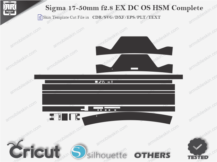 Sigma 17-50mm f2.8 EX DC OS HSM Complete Skin Template Vector