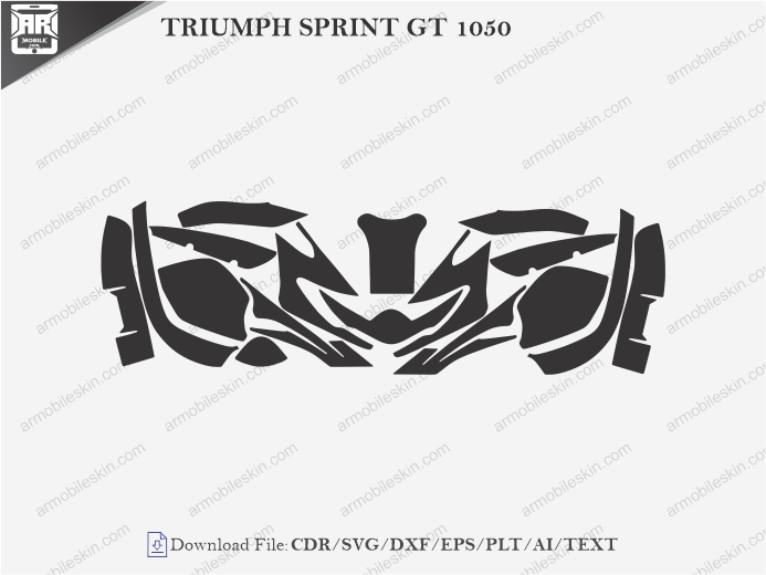 TRIUMPH SPRINT GT 1050 (2010) PPF Cutting Template