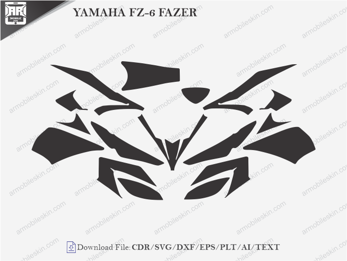 YAMAHA FZ-6 FAZER (2007) PPF Cutting Template
