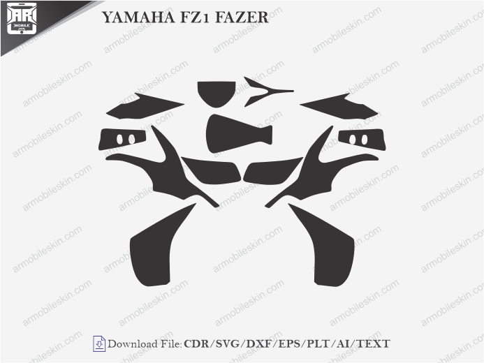 YAMAHA FZ1 FAZER (2006) PPF Cutting Template
