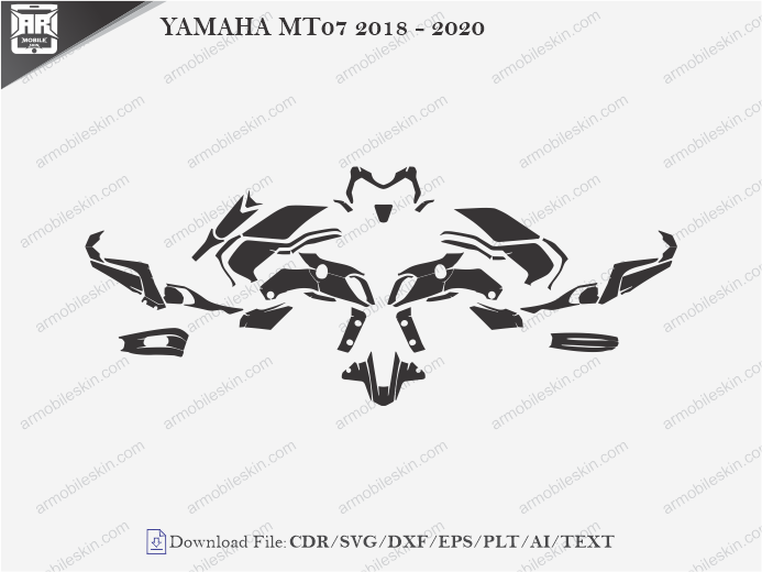 YAMAHA MT07 2018 – 2020 Wrap Skin Template
