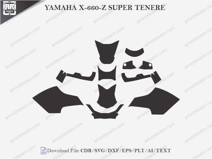 YAMAHA X-660-Z SUPER TENERE PPF Cutting Template