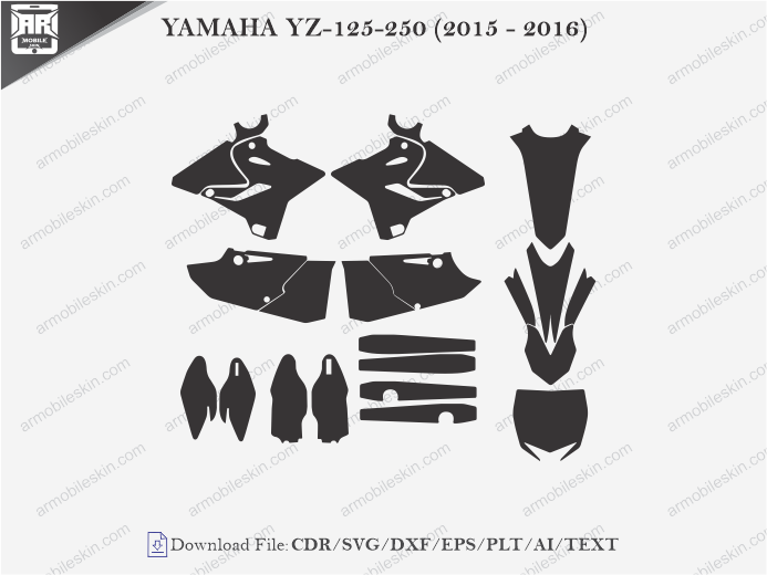 YAMAHA YZ-125-250 (2015 – 2016) Wrap Skin Template