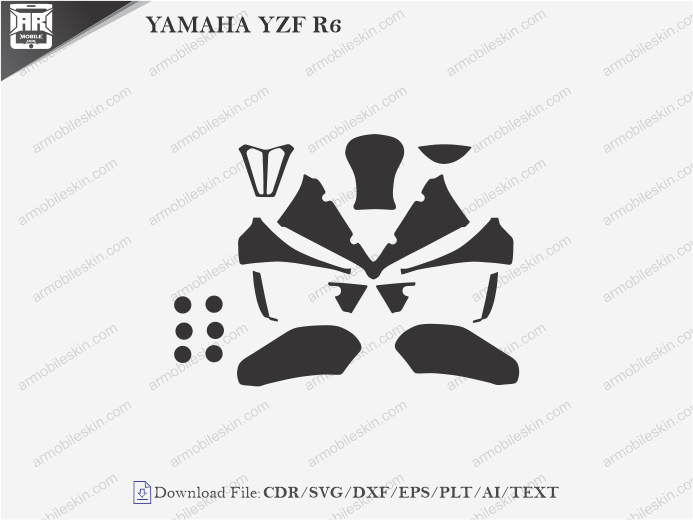YAMAHA YZF R6 (2006 – 2009) PPF Cutting Template