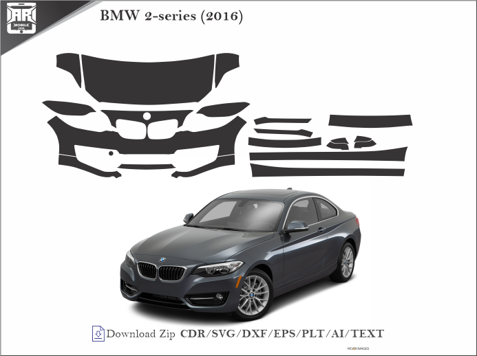 BMW 2-series (2016) Car PPF Template