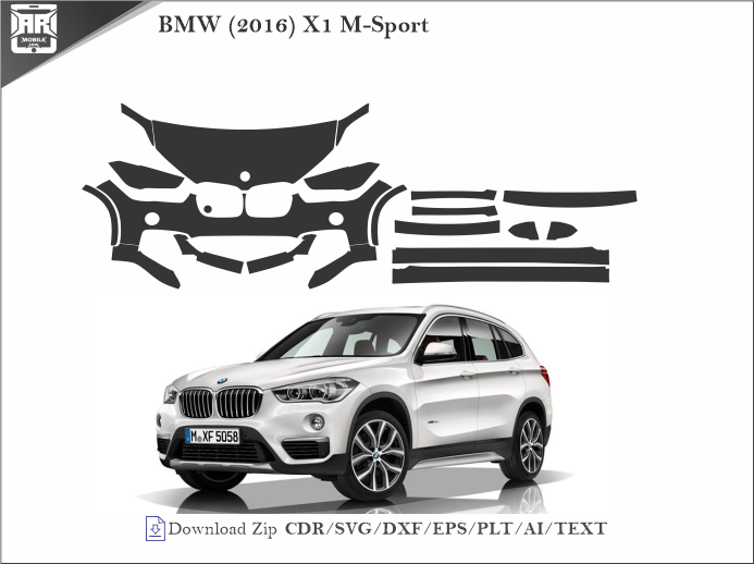 BMW (2016) X1 M-Sport Car PPF Template