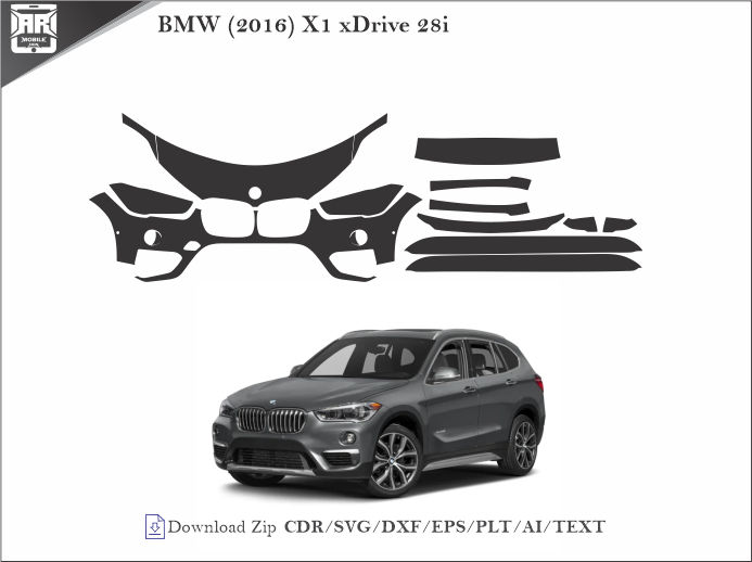 BMW (2016) X1 xDrive 28i Car PPF Template