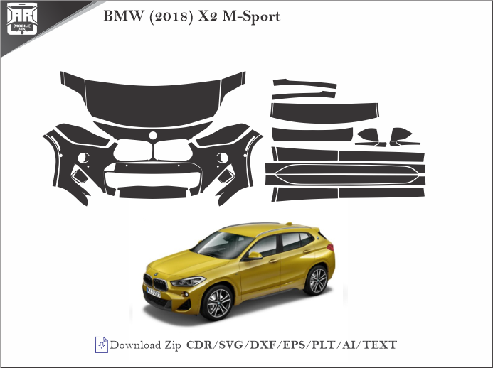 BMW (2018) X2 M-Sport Car PPF Template