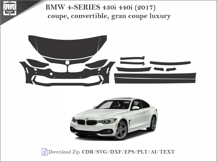 BMW 4-SERIES 430i 440i (2017) Car PPF Template