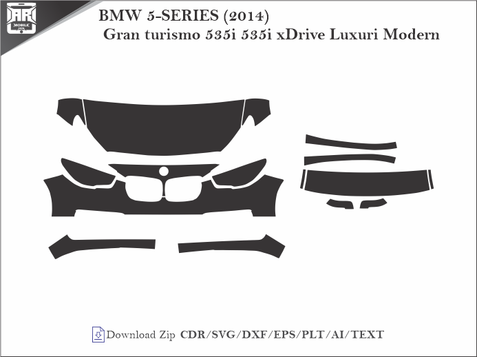 BMW 5-SERIES (2014) Gran turismo 535i 535i xDrive Luxuri Modern Car PPF Template