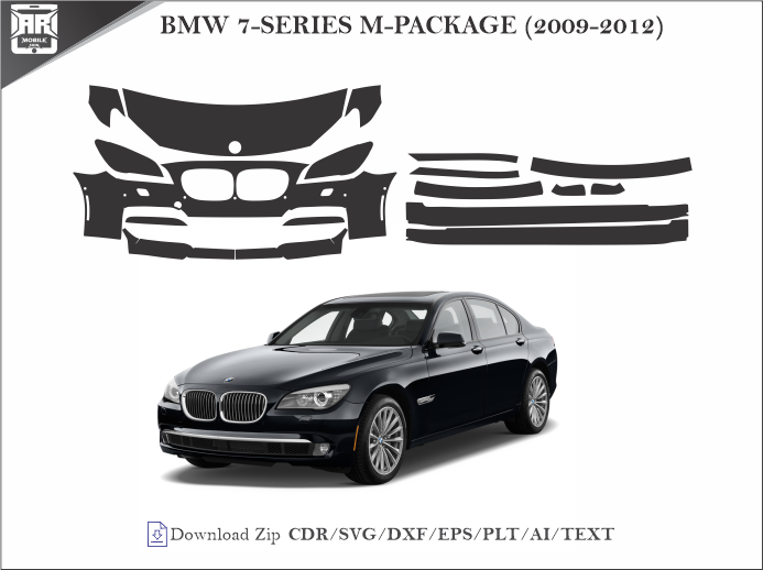 BMW 7-SERIES M-PACKAGE (2009-2012) Car PPF Template