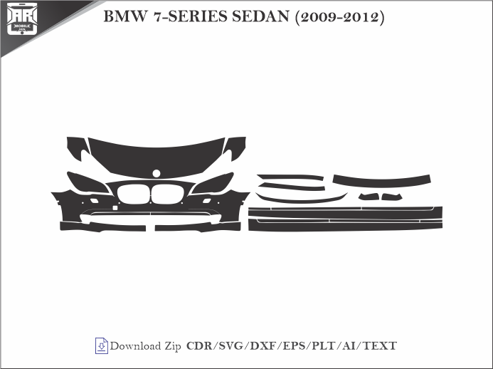 BMW 7-SERIES SEDAN (2009-2012) Car PPF Template