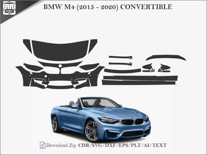BMW M4 (2015 - 2020) CONVERTIBLE Car PPF Template