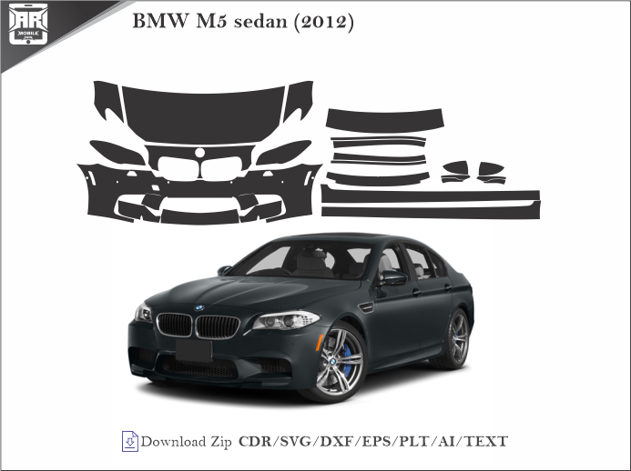 BMW M5 sedan (2012) Car PPF Template