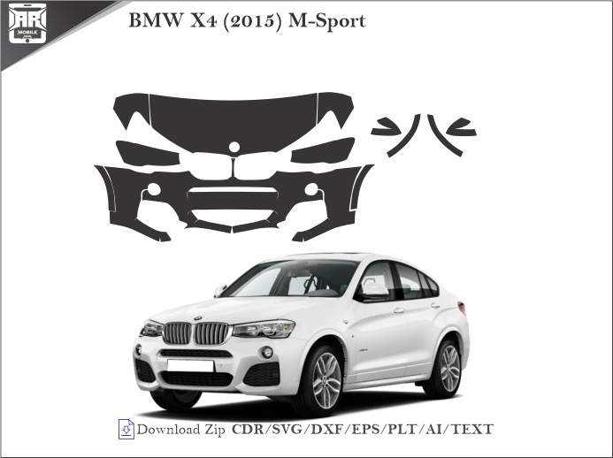 BMW X4 (2015) M-Sport Car PPF Template