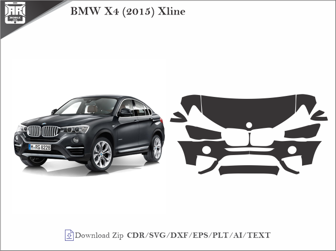 BMW X4 (2015) XLine Car PPF Template