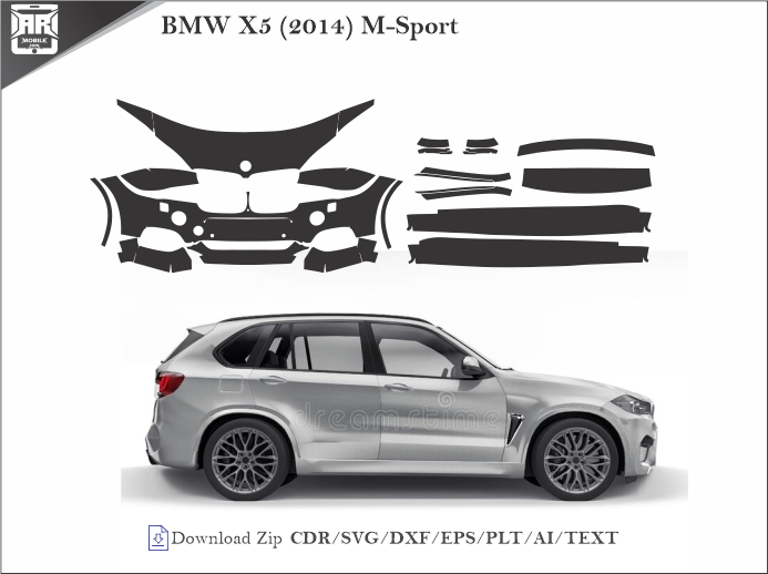 BMW X5 (2014) M-Sport Car PPF Template