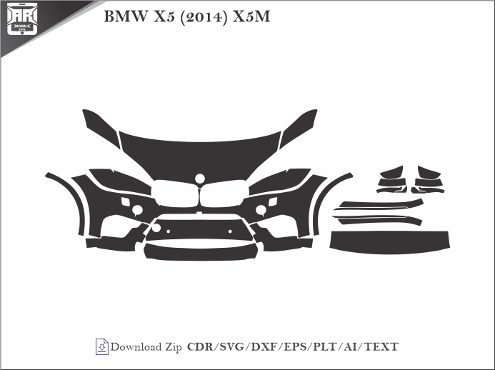 BMW X5 (2014) X5M Car PPF Template