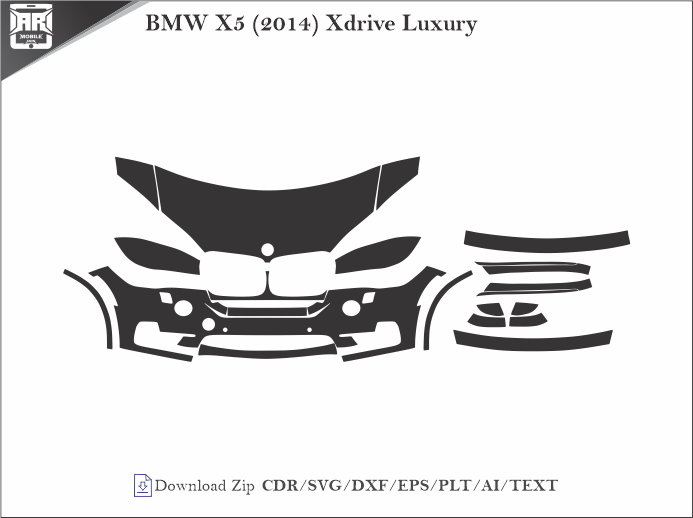 BMW X5 (2014) Xdrive Luxury Car PPF Template
