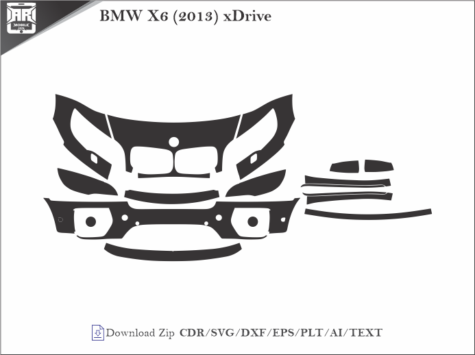 BMW X6 (2013) xDrive Car PPF Template