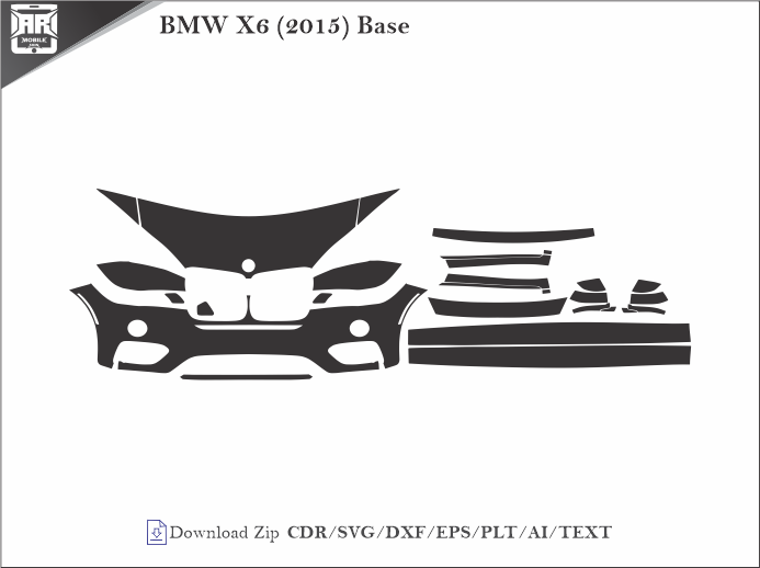 BMW X6 (2015) Base Car PPF Template