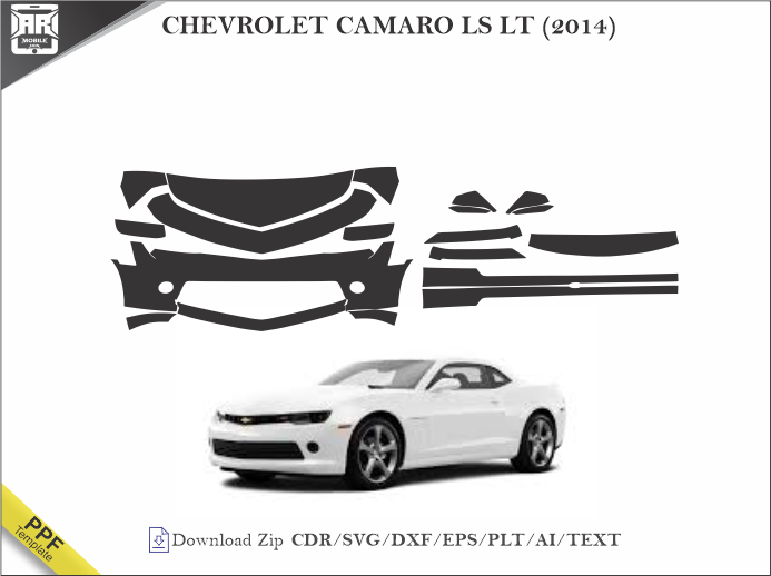 CHEVROLET CAMARO LS LT (2014) Car PPF Template